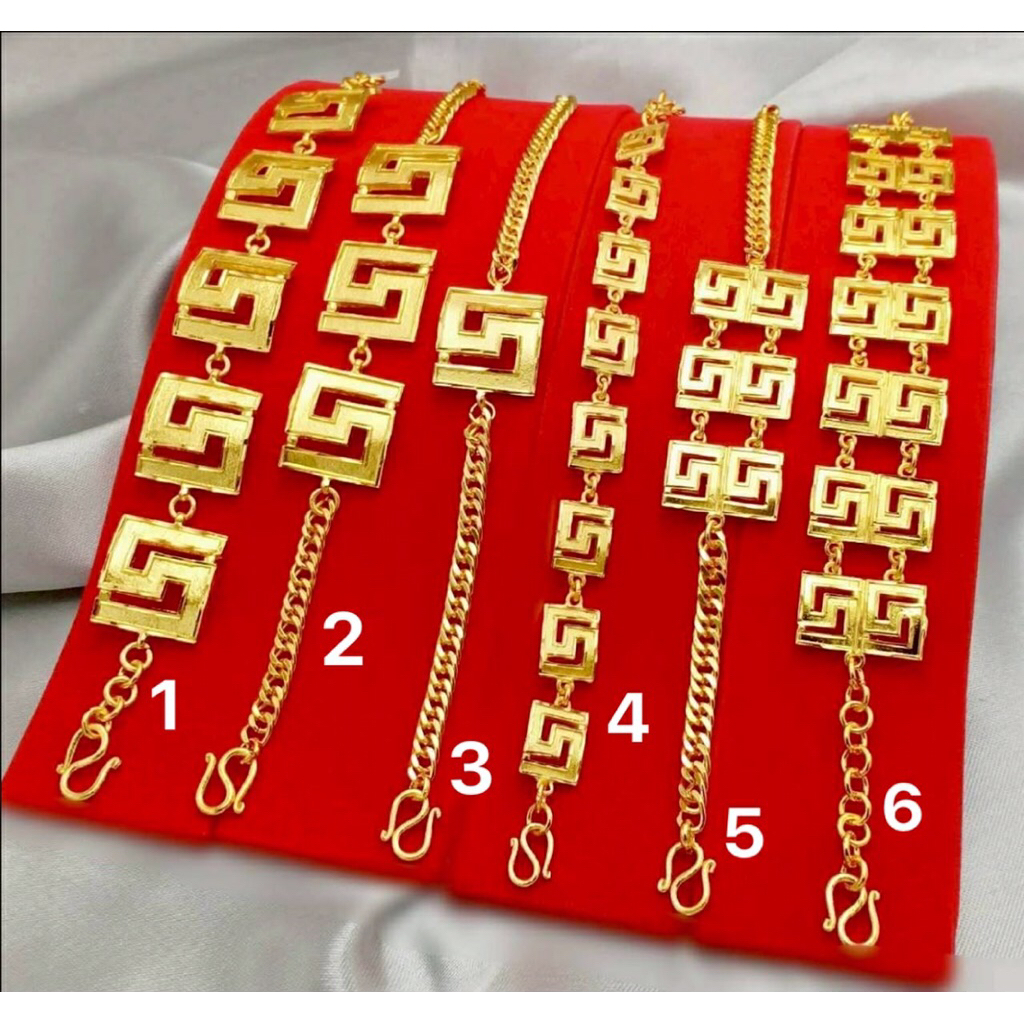 สร้อยข้อมือลายจีน รวมแบบลายจีน ทองหุ้ม ทองชุบ ทองไมครอน สวยเหมือนจริงมาก