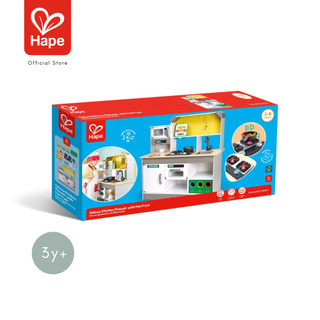 Hape Deluxe Kitchen Playset with Fan Fryer	ครัว 3 เคาท์เตอร์มีเสียงมีไฟ เป่าลมได้	3Y+ รูปที่ 8