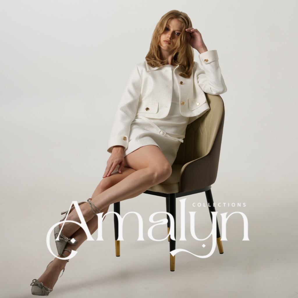 ชุดเซ็ท 2 ชิ้น เบลเซอร์ผ้าทวีต Tweed Blazer กับ มินิเดรสผ้าทวีต Tweed Mini Dress | Amalyn Collections