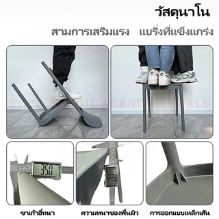 【ซื้อ 1 แถม 1】เก้าอี้ เก้าอี้กินข้าว เก้าอี้พลาสติก เก้าอี้พลาสติกมีพนักพิง สไตล์เรียบง่าย วางซ้อนกันได้ สีต่างๆ ราคาถ