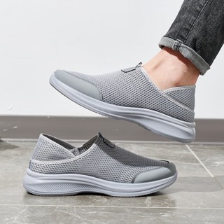 6 ใหม่ตาข่ายระบายอากาศบินทอรองเท้ากีฬาผู้ชายน้ำหนักเบารองเท้…