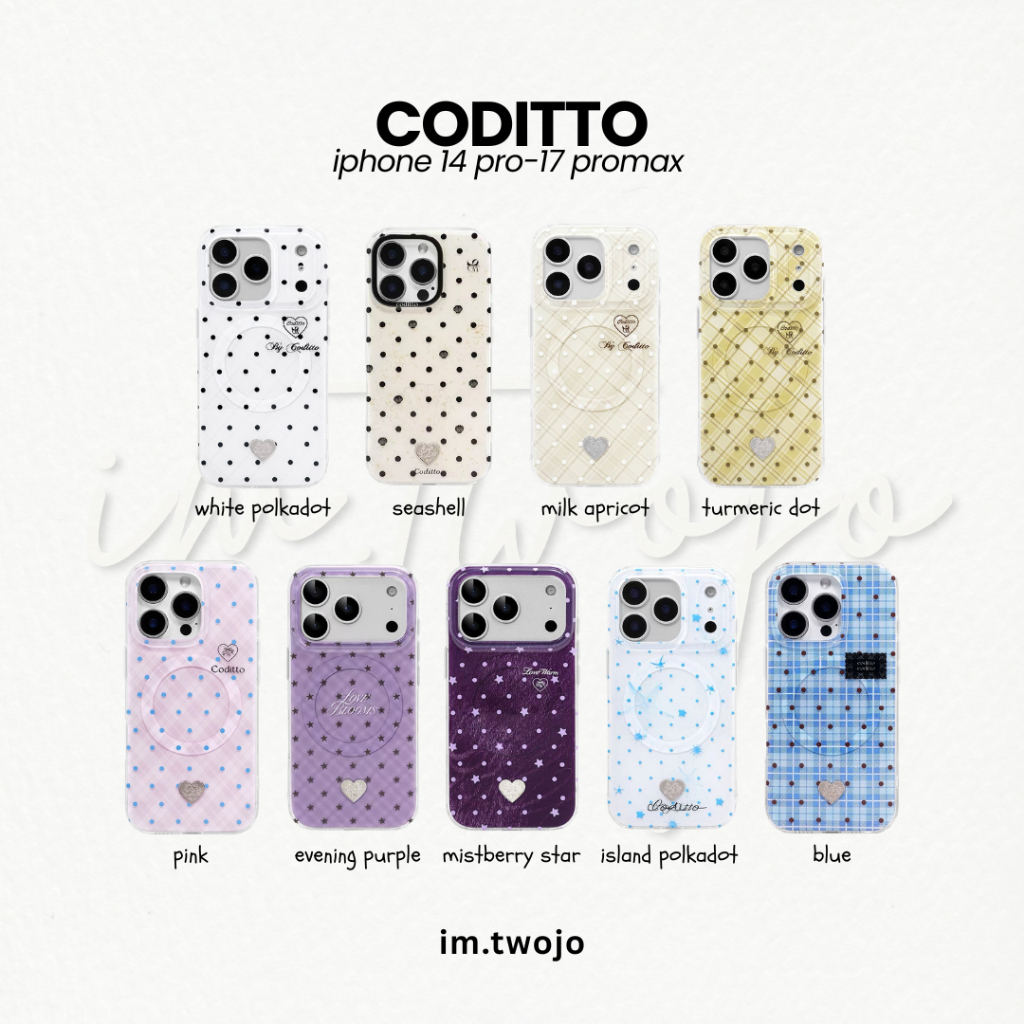 (PRE10-15 Days) Coditto เคสโทรศัพท์ iphone 14pro-17 promax แจ้งรุ่นในแชท