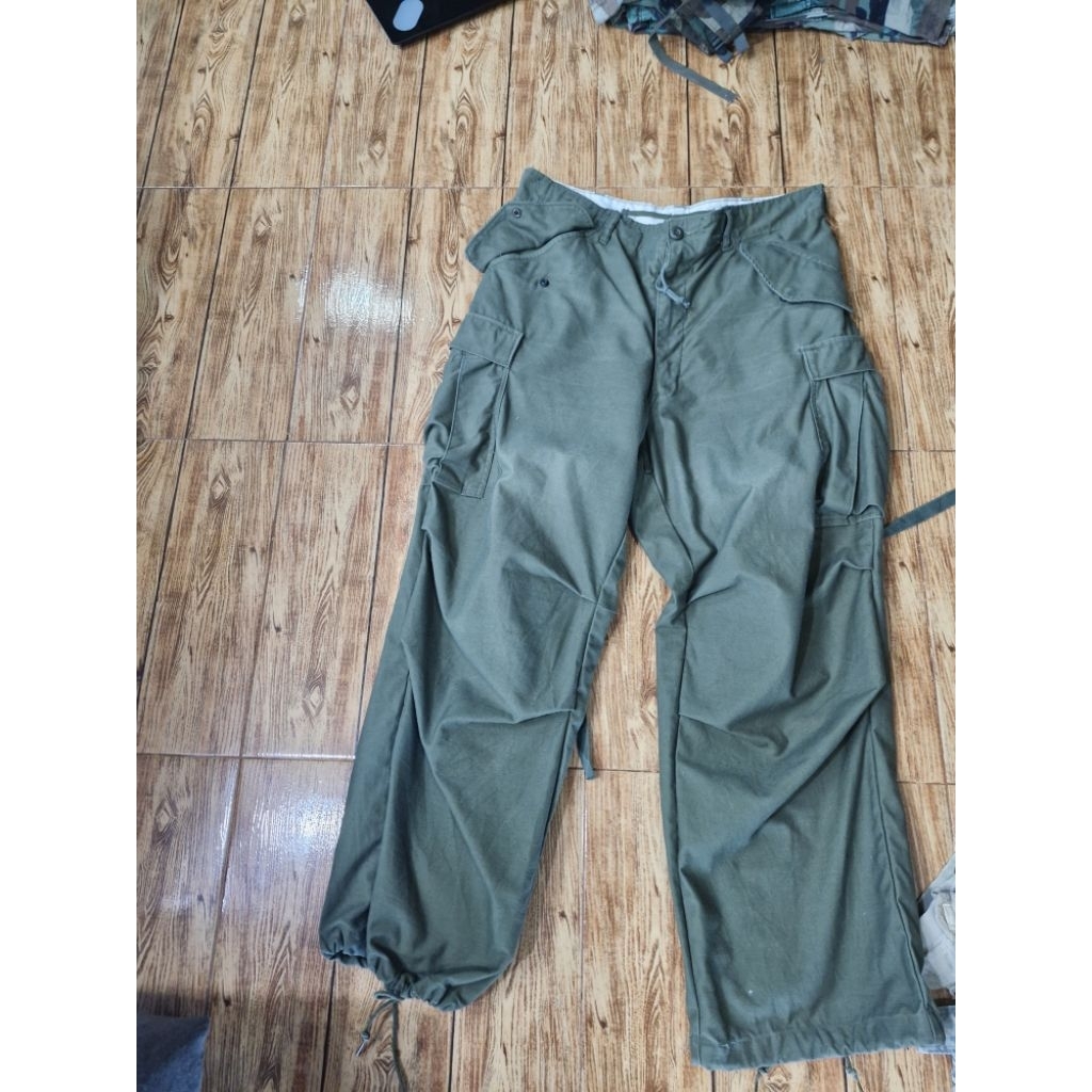 กางเกงทหารกองทัพ usa Vietnam war  M65 รถถัง  OG-107 60s US.ARMY Pants GRIPPER Zip S Cotton 1967 หมุด