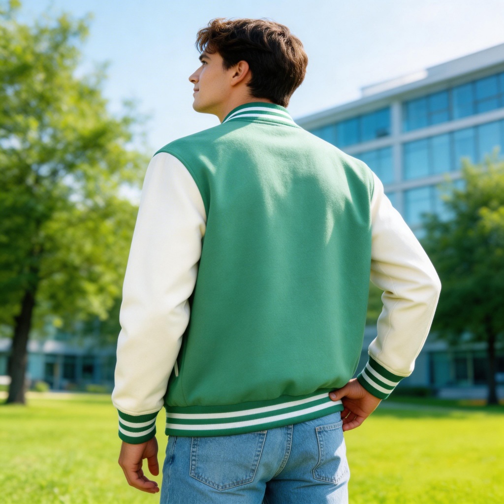เสื้อแจ็คเก็ตผู้ชาย Varsity Jacket เสื้อคลุมผู้ชาย Bomber Jacket Oversize แฟชั่นเกาหลี Street