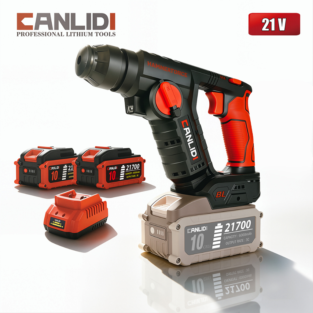 🔥มีสต็อก🔥 CANLIDI รุ่น CIH-10 SDS-PLUS ชนิดพกพา สว่านโรตารี่ สว่านไร้สาย มอเตอร์ไร้แปรงถ่าน สว่านกระแทกไร้สาย