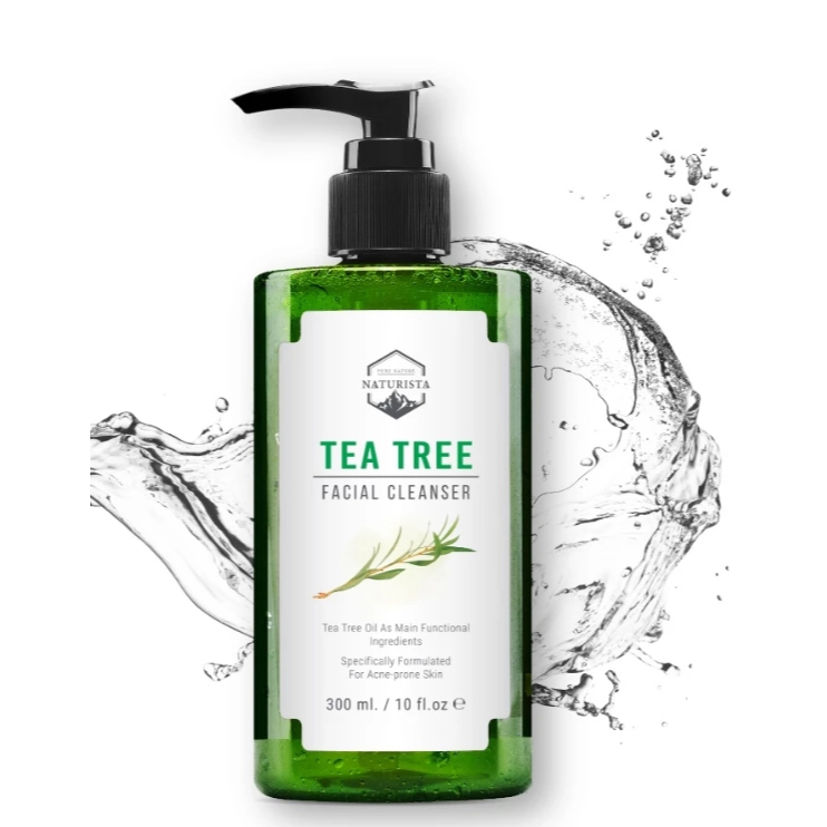 Naturista Tea Tree Facial Cleanser 300ml เจลล้างหน้าลดสิว ผิวแพ้ง่าย สูตร Tea Tree