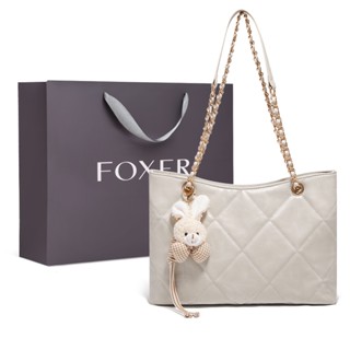 FOXER กระเป๋าสะพายไหล่สำหรับผู้หญิง  กระเป๋าถือเรียบง่ายแต่ด…