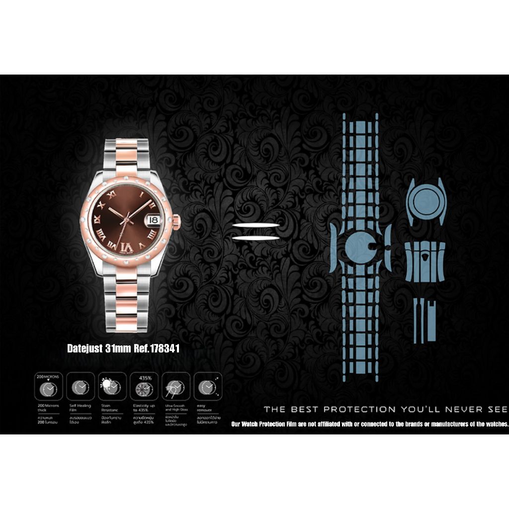 ฟิล์มป้องกันรอยนาฬิกา Watch Protection Film for สำหรับ Rolex Datejust 31mm Ref.178341