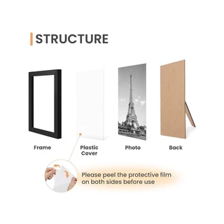 กรอบรูป ขนาด A4/A3 I สีขาว สีดำ I แนวตั้ง&แนวนอน I Modern Photo Frame Size A4/A3 พร้อมขาตั้ง