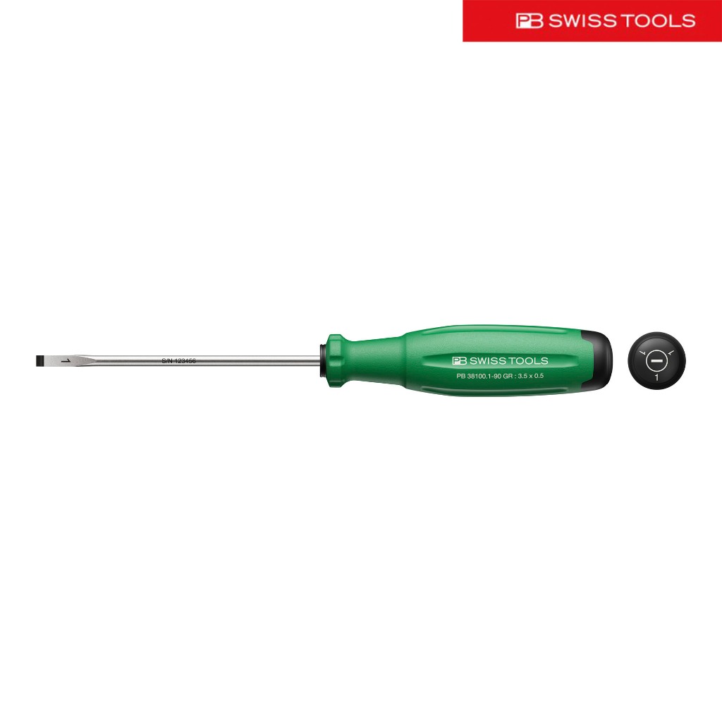 PB Swiss ไขควงด้าม Rainbow SwissGrip Evo หัวแบน รุ่น 38100 RB