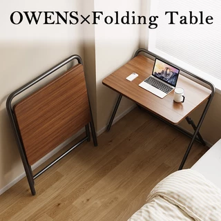 Owens💥โต๊ะพับได้ 80/60CM โต๊ะทํางาน ท่อเหล็กหนา ติดตั้งง่าย ห้องนอนบ้าน ห้องนั่งเล่น Folding Table
