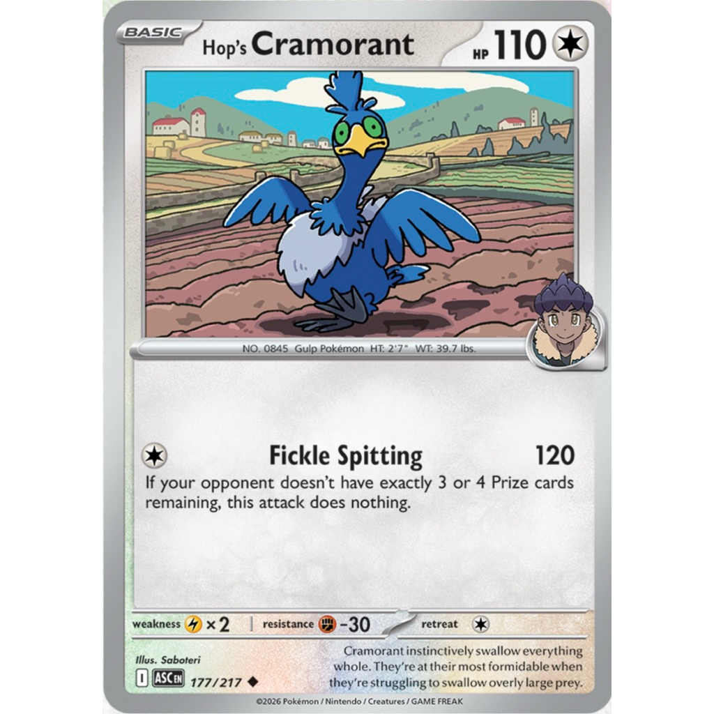 Pokemon card EN Hop’s Cramorant-Ball Reverse Holo