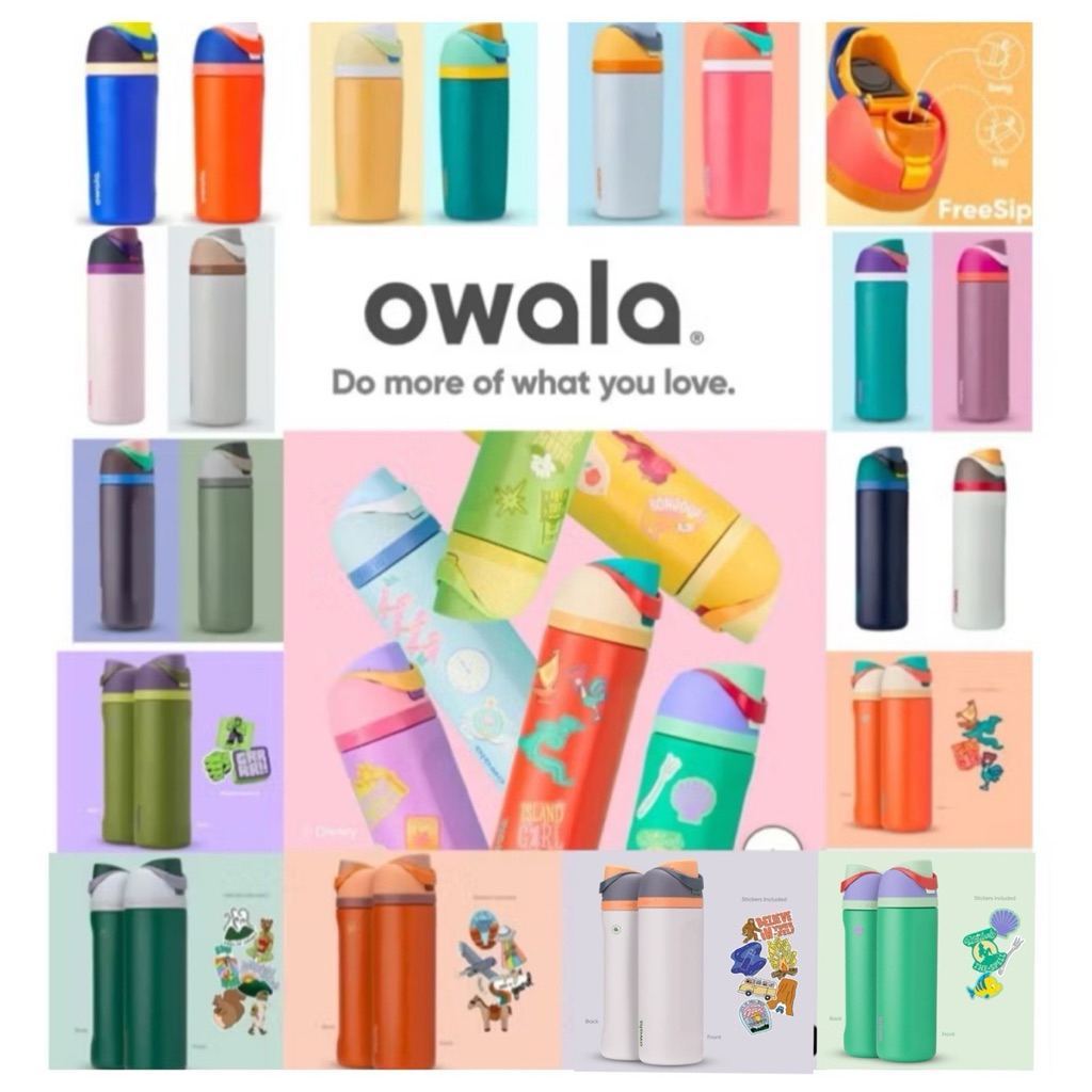 พร้อมส่ง สินค้า🇺🇸 ✅owala FreeSip® USA โอวาล่า  กระติกน้ำเก็บเย็น 16oz. , 24 oz. , 30oz. owala kids ข