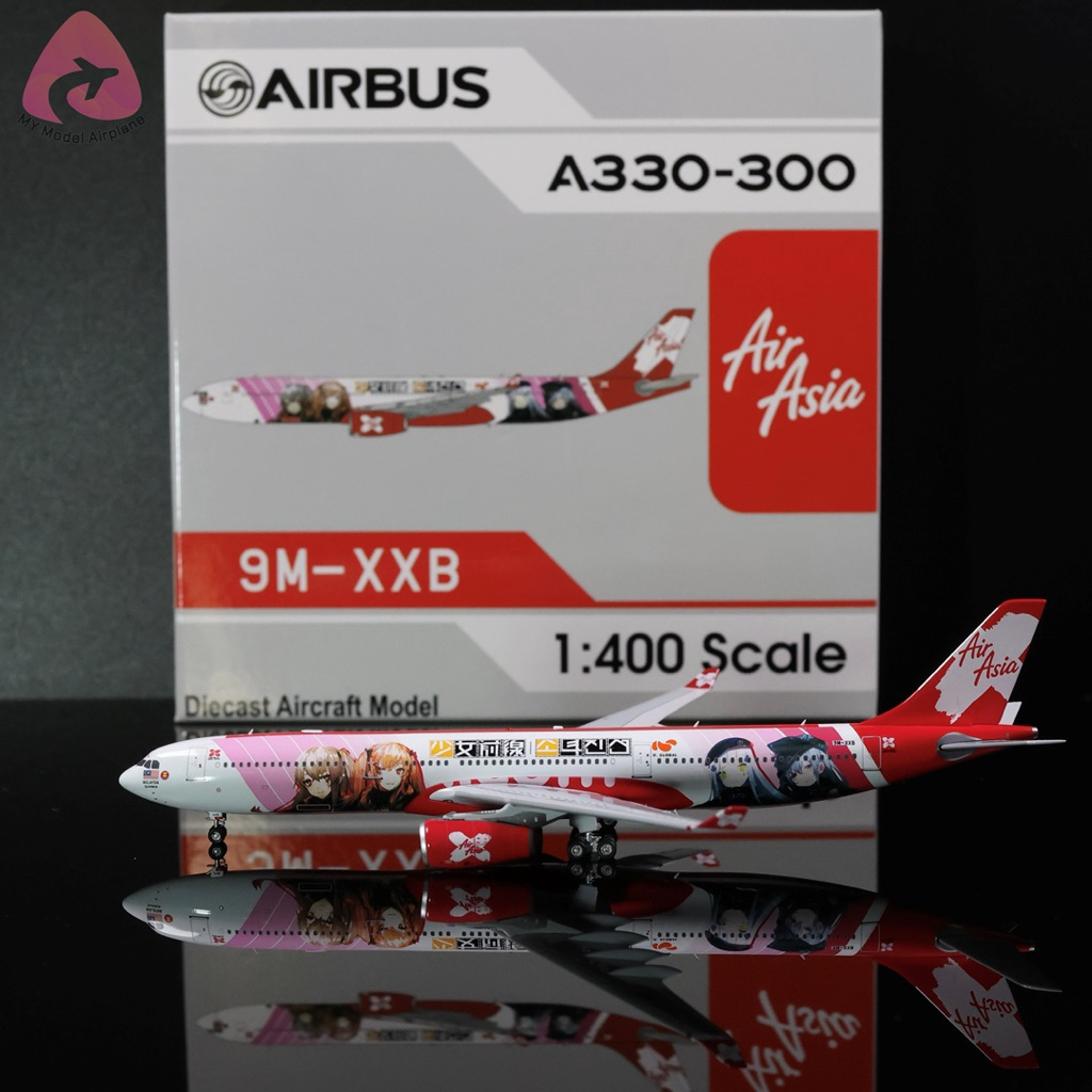 โมเดลเครื่องบิน Air Asia A330-300 9M-XXB [WB4053] Aviation400 1:400 [พร้อมส่ง]