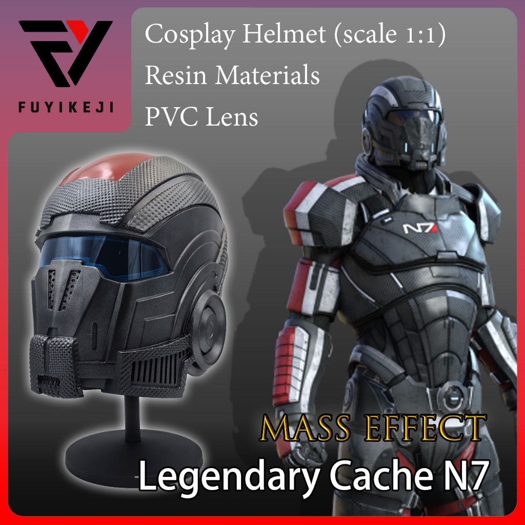 FUYIKEJI | Prop Replica | Legendary Cache N7 | Mass Effect | Scale 1:1 | หมวกคอสเพลย์ | Cosplay Helm