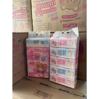 กระดาษเช็ดหน้าคุมะKUMA ห่อละ 168 + 12 แผ่น รวม 900 แผ่น