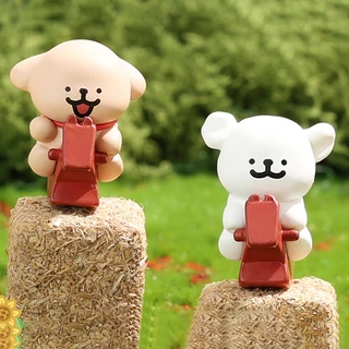 M&G LIFE x Maltese dog Happy Farm Series Blind Box ตุ๊กตาผ้าพลัชแบบสุ่มสำหรับตกแต่งโต๊ะทำงาน（ห้าชิ้นในหนึ่งแพ็ค）