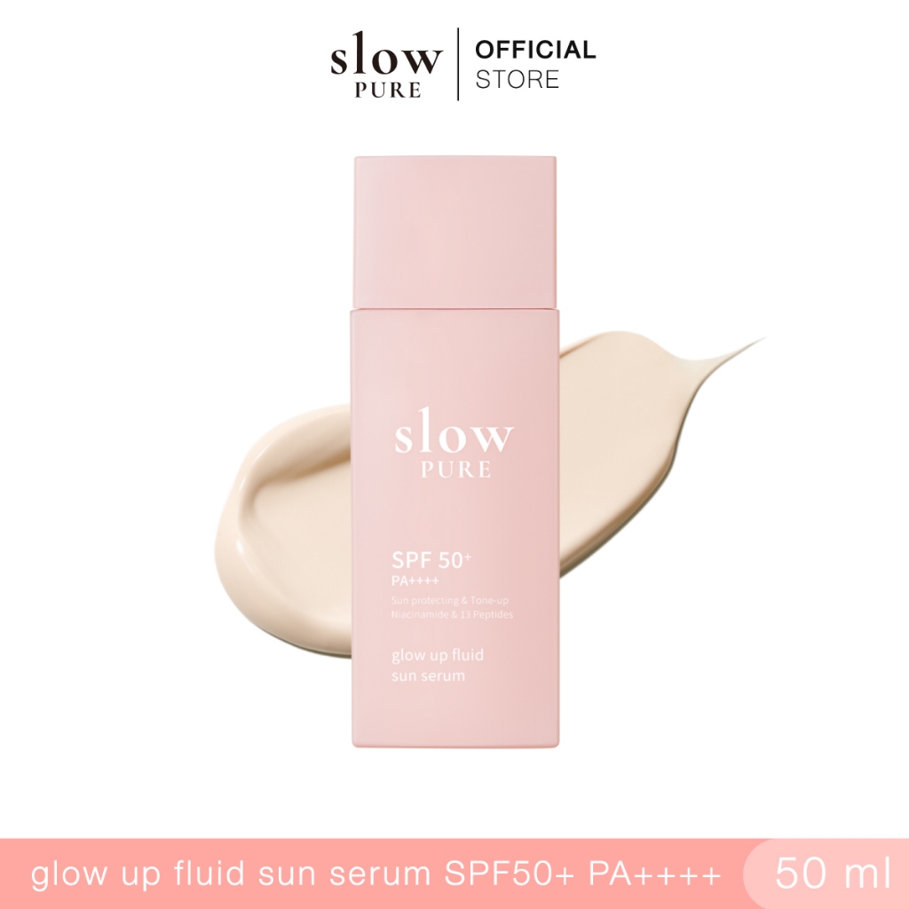 SLOWPURE GLOW UP FLUID SUN SERUM SPF50+ PA++++ | สโลว์เพียว โกลว์ อัพ ฟลูอิด ซัน เซรั่ม เอสพีเอฟ50+ พีเอ++++