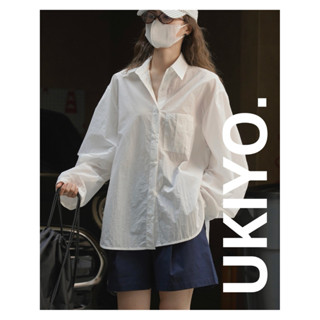 •𝙃𝙖𝙠𝙪𝙨𝙝𝙤 𝙨𝙝𝙞𝙧𝙩- เสื้อเชิ๊ตมินิมอล เชิ๊ตกึ่งซีทรู