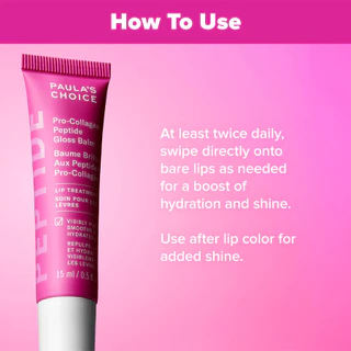 Paula's Choice Pro-Collagen Peptide Gloss Balm Sheer Pink พอลล่าส์ ช้อยส์ โปร-คอลลาเจน เปปไทด์ กลอส บาล์ม