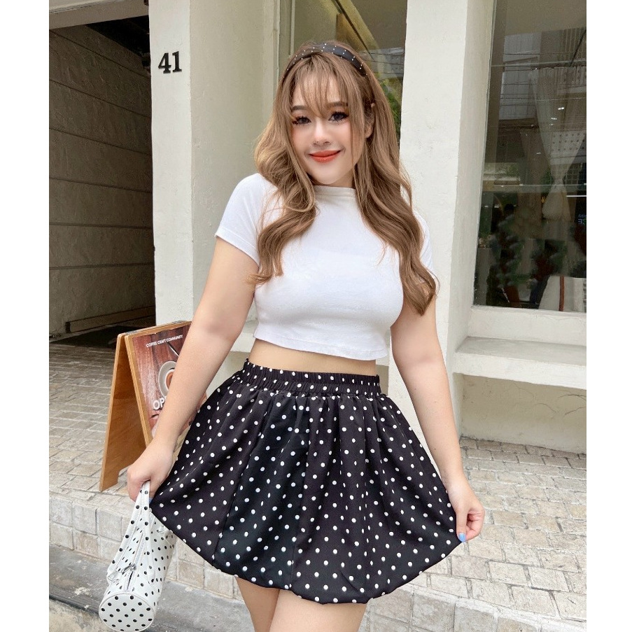 Ballon Skirt (Lot Defect) กระโปรงบอลลูนลายจุด