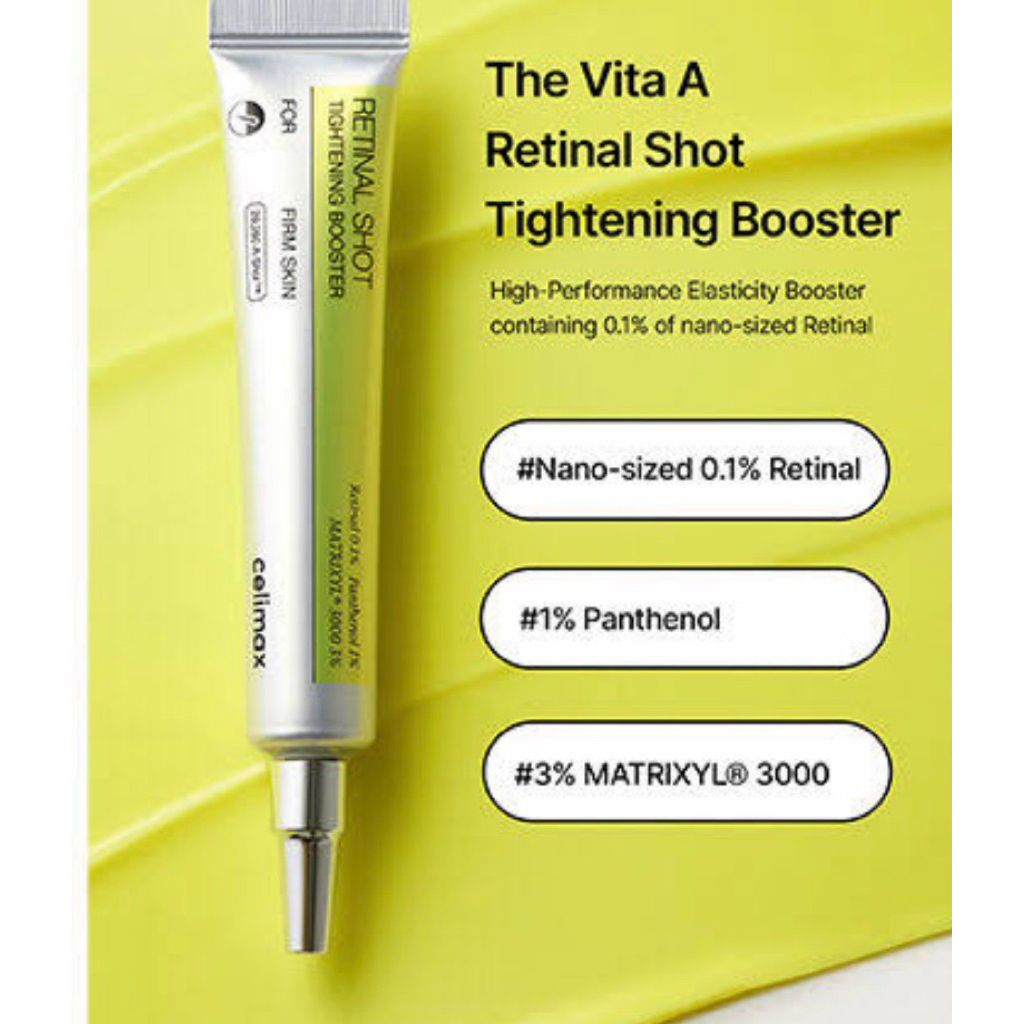 เซรั่มและบูสเตอร์ Celimax Vita-A Retinol กระชับรูขุมขน ลดเลือนริ้วรอย ผิวเรียบเนียน 15ml/30ml
