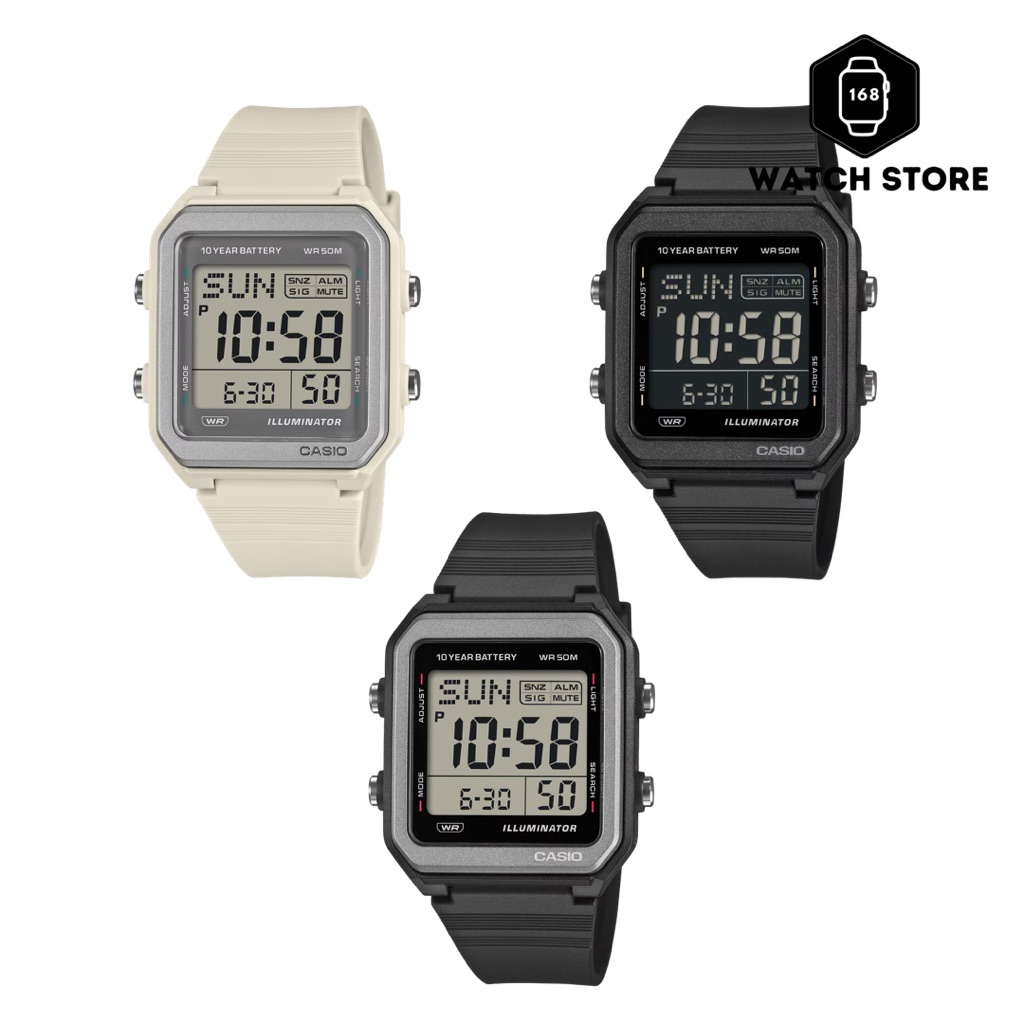 CASIO นาฬิกาข้อมือ รุ่น W-221H-1A W-221H-1B W-221H-8B ของแท้ ประกันศูนย์ 1 ปี