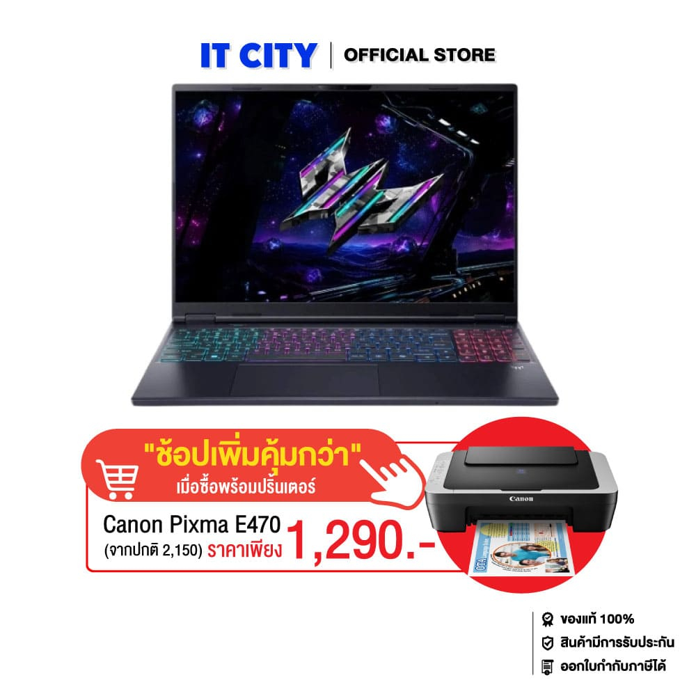 ACER Predator Helios Neo 18 AI PHN18-72-945W/Ultra 9-275HX/32GB/1TB/RTX5070Ti-12/18"_250Hz-2K/W11/3Y