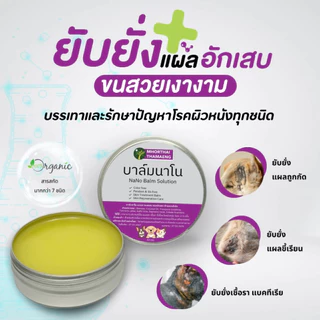 PitPat(หมอไทยทำเอง) บาล์มนาโน แผลแห้งไว Nano Balm ครีมทาแผล สัตว์เลี้ยงทุกชนิด แผลสด ฆ่าเชื้อแบคทีเรีย ลดอักเสบ บาล์มสมุ