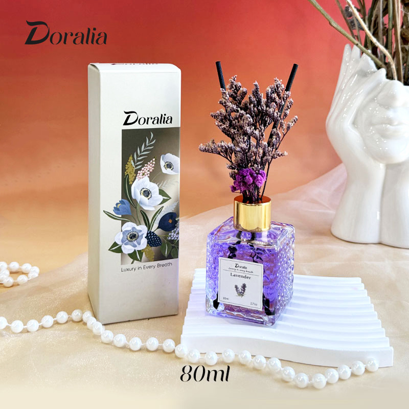 【Doralia】ก้านไม้หอมอโรม่า Reed Diffuser 80ml ปรับอากาศ ก้านไม้หอม น้ำมันหอมระเหยหอมนาน