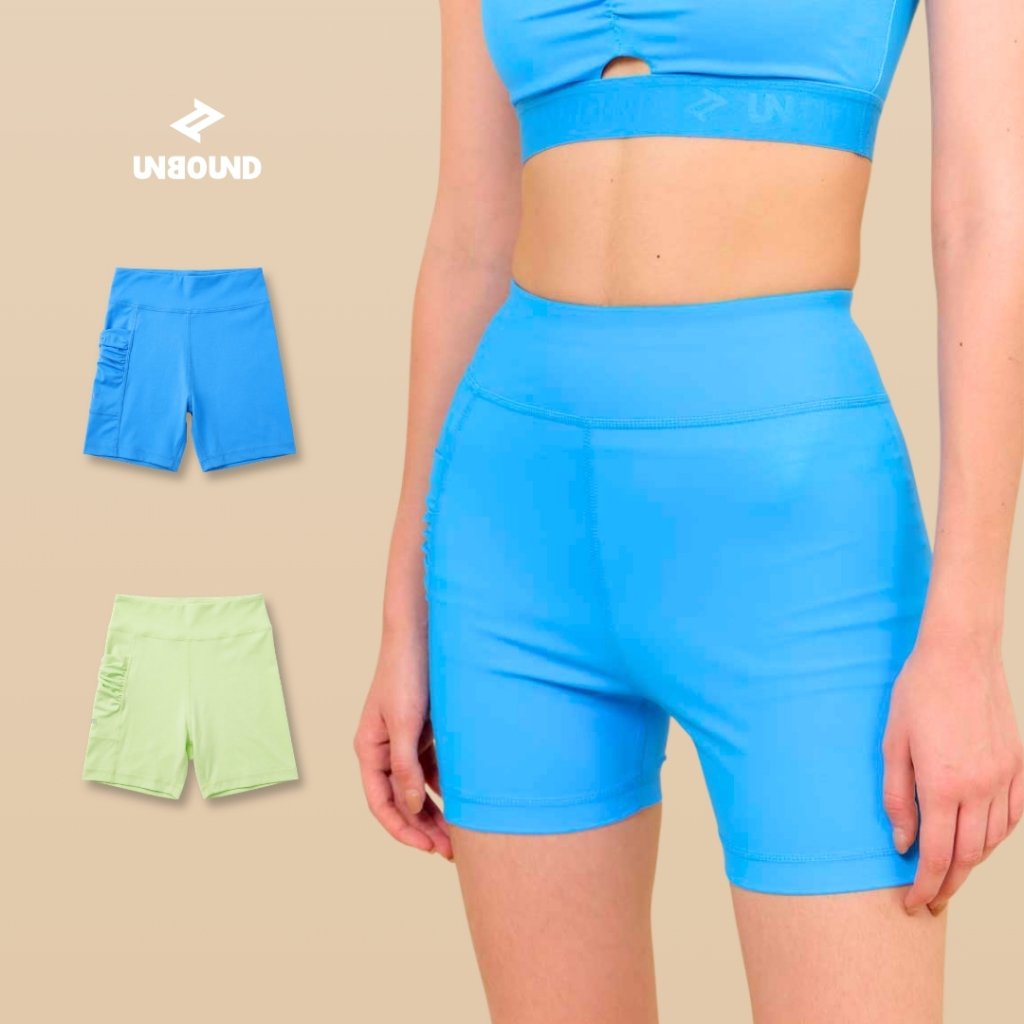 UNBOUND RIPPLE LINE BIKE SHORTS กางเกงเลกกิ้งขาสั้น สีสันสดใส มี2สี (เฉพาะกางเกง)