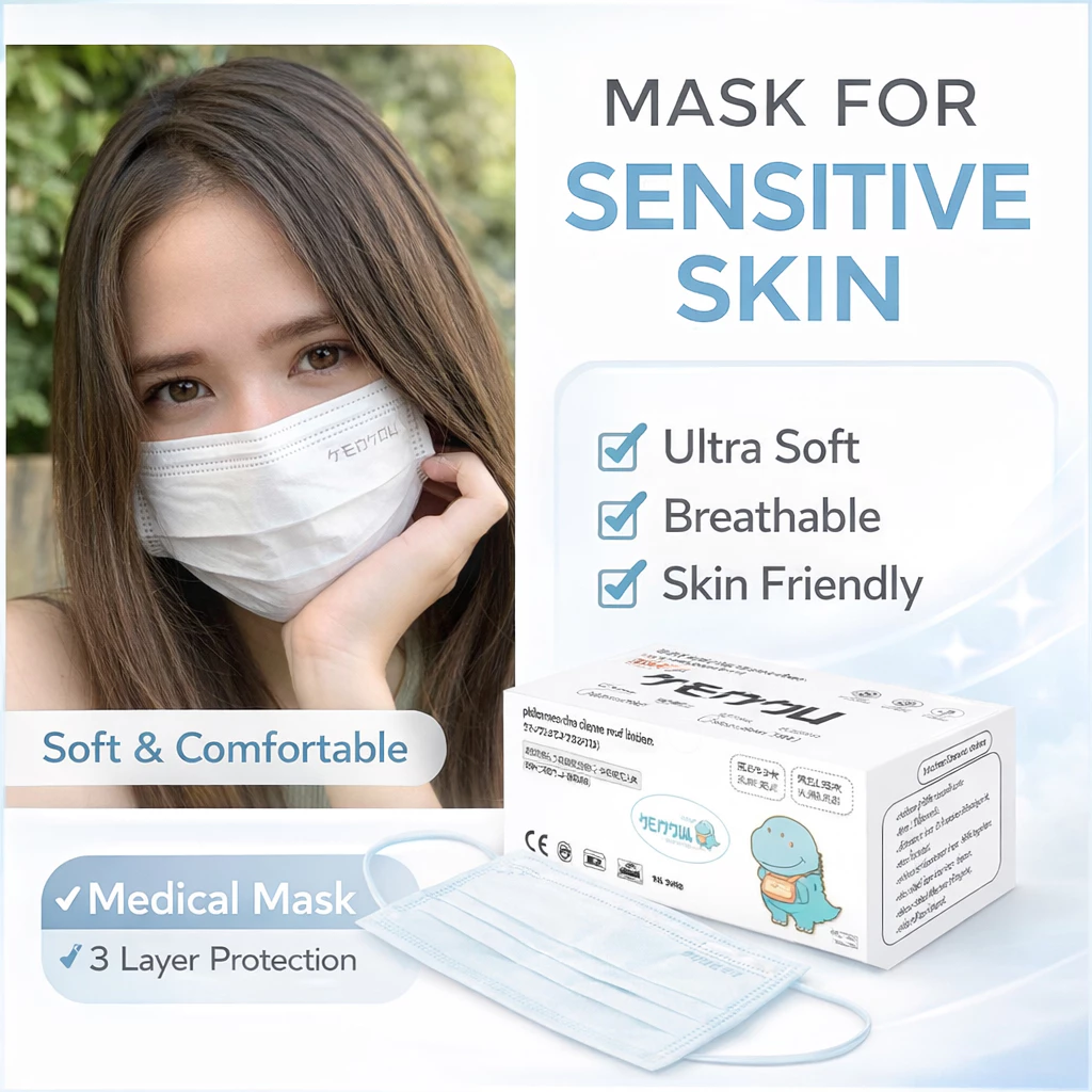 KENKOU Medical Face Mask - White หน้ากากอนามัยทางการแพทย์เคนโกะ สำหรับผู้ใหญ่ สีขาว