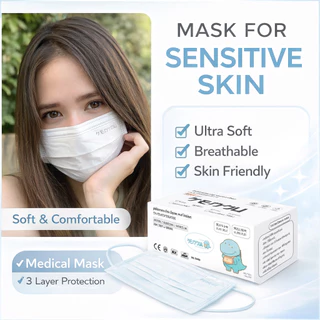 KENKOU Medical Face Mask - White หน้ากากอนามัยทางการแพทย์เคนโกะ สำหรับผู้ใหญ่ สีขาว