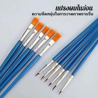 100ชิ้นแปรงทาสีชุด,ชี้แบนภาพวาดสีน้ํามันแปรง,เครื่องมือศิลปะไนล่อนผมเซรามิกจิตรกรรมอุปกรณ์สีน้ํา