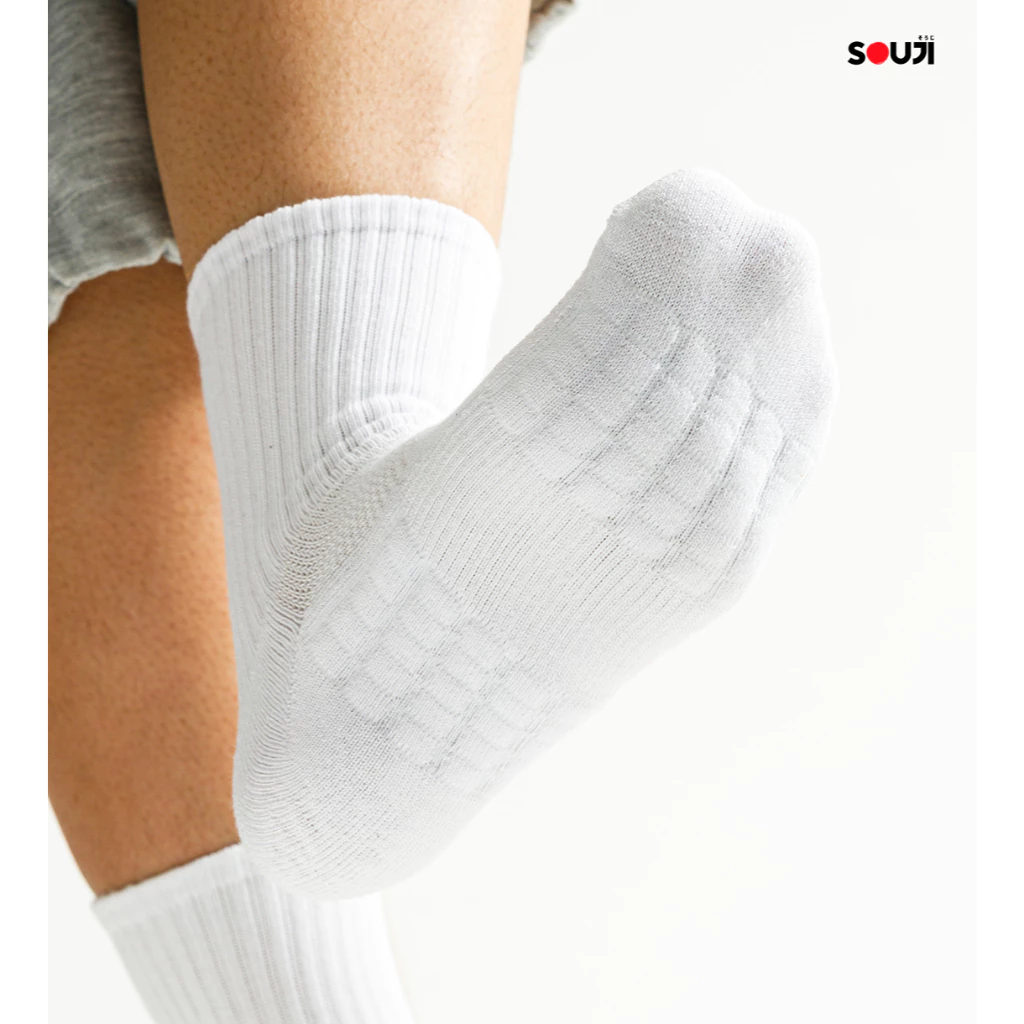 🔥PACK 4 FREE 1🔥ถุงเท้าข้อยาว SOUJI SOCK ถุงเท้าครึ่งแข้ง Triple Layers หนานุ่มx2 แพ็คสุดคุ้ม⚡ส่งไว thumbnail 8