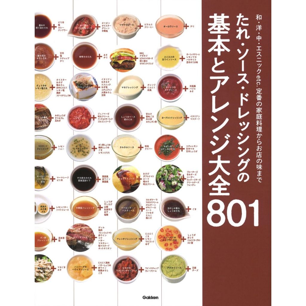 หนังสือ 801 เคล็ดลับและเทคนิคสำหรับการทำซอส น้ำสลัด และน้ำจิ้ม 801 Essential Tips and Variations for Sauces ภาษาญี่ป่น