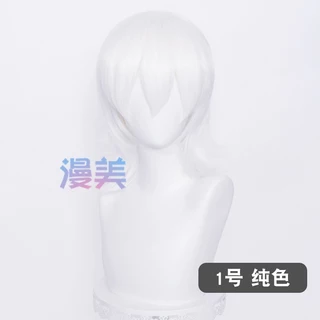 จัดส่งวันเดียวกรุงเท | MANMEI | 37cm Cosplay Wig Universal Cos Extend Upturned Short Hair วิกผมคอสเพลย์ วิกผมสีดำ