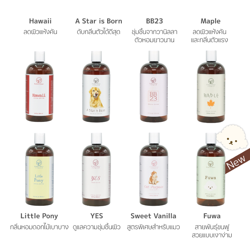 Bubble Bear Pet Shampoo - Special Edition แชมพูสัตว์เลี้ยง (500ml) รูปที่ 2