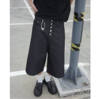 Jort Raw Denim Black Night กางเกงยีนส์ ทรงจอร์จ 4 ส่วน ผ้าดิบ