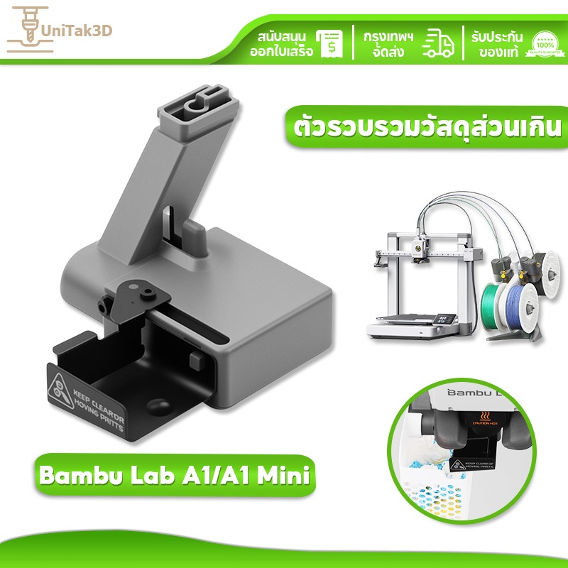 Bambu Lab A1/A1 Mini 3D Printer แปรงทำความสะอาดหัวฉีดอัตโนมัติ & เครื่องจ่ายเศษวัสดุ 3D185