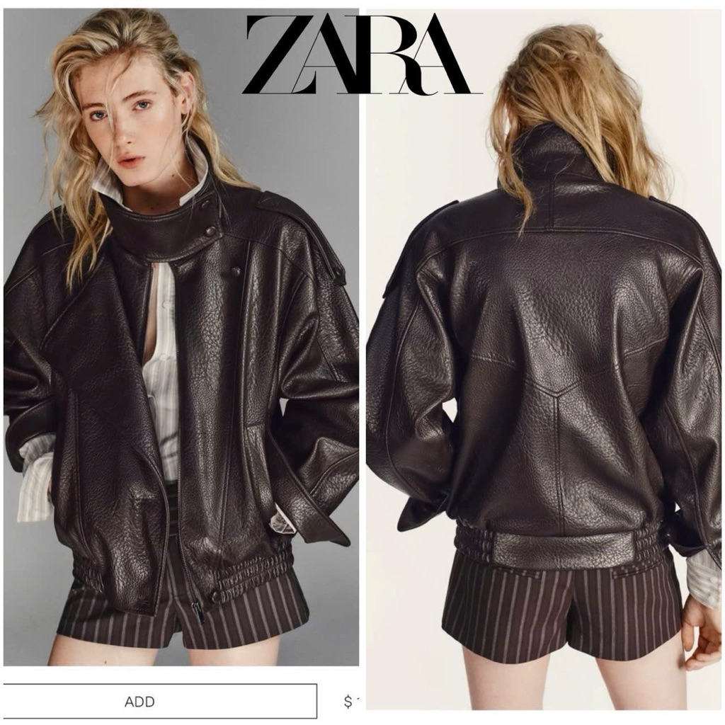 ZA..RA Faux Leather Jacket เสื้อหนัง  ผ้านิ่ม น้ำหนักเบา งานแท้