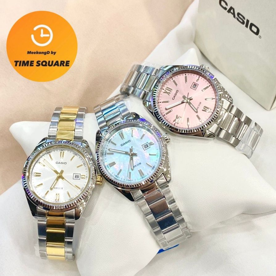 CASIO LTP-1302  หน้าปัด30มม. นาฬิกาหญิง สายสแตนเลส กันน้ำ50เมตร เรืองแสงได้ คาสิโอแท้ รับประกันศูนย์