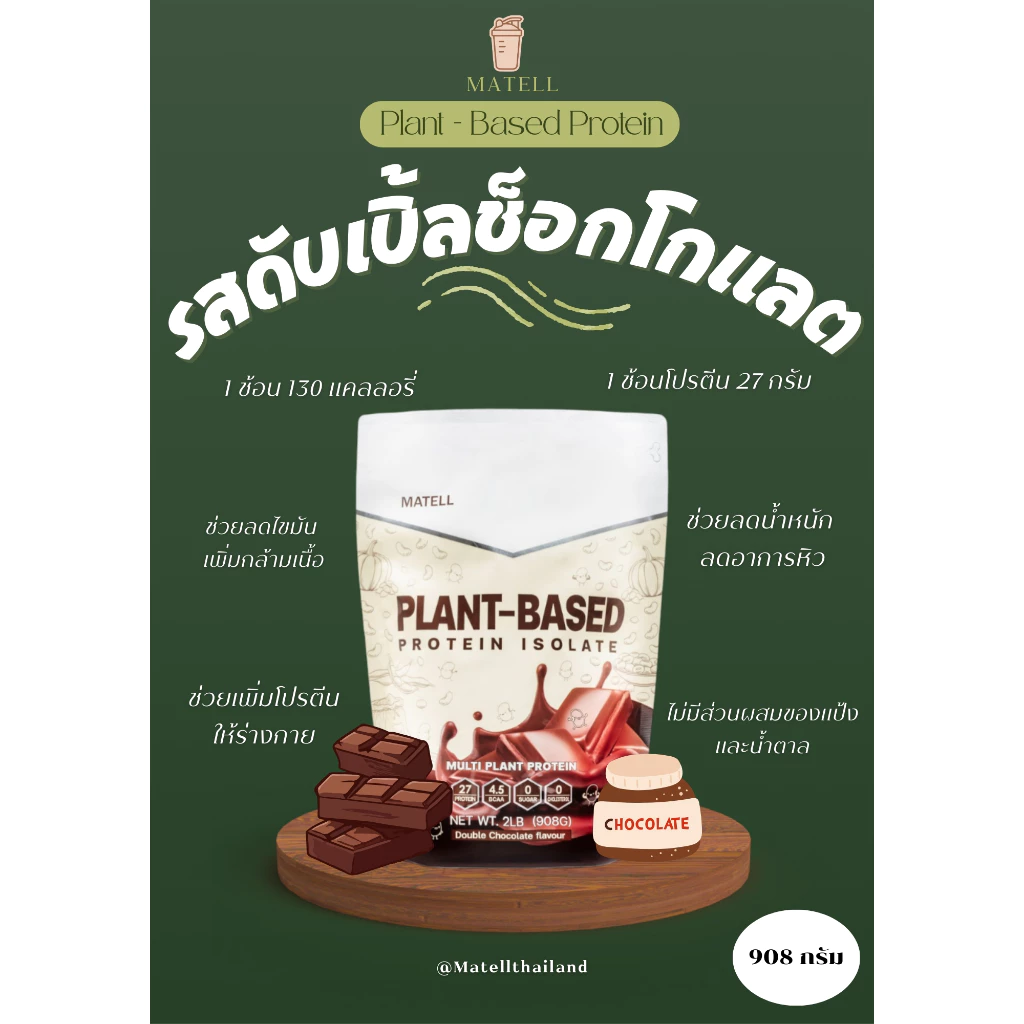 MATELL Plant-Based Protein Isolate แพลนต์เบสต์โปรตีน โปรตีนจากพืช7ชนิด thumbnail 5