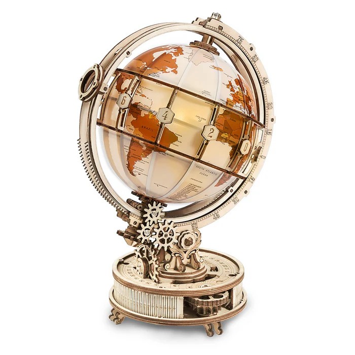 ROKR 3D Wooden Puzzle - ST003 Luminous Globe | ของแต่งบ้าน ของเล่นศิลปะ DIY