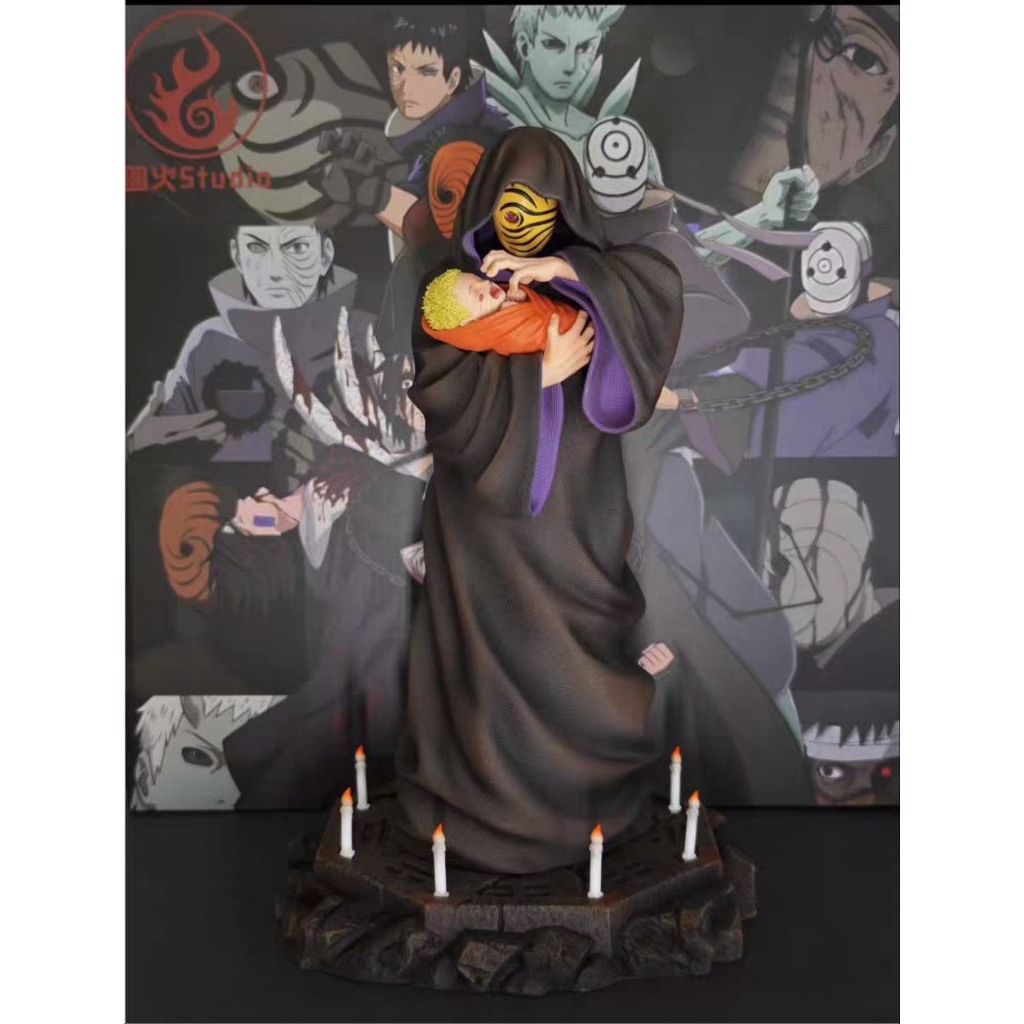 Yuan Huo Studio - " Naruto Shippuden " Uchiha Photo & Naruto 1/6 scale Resin Statue ( Genuine Authen