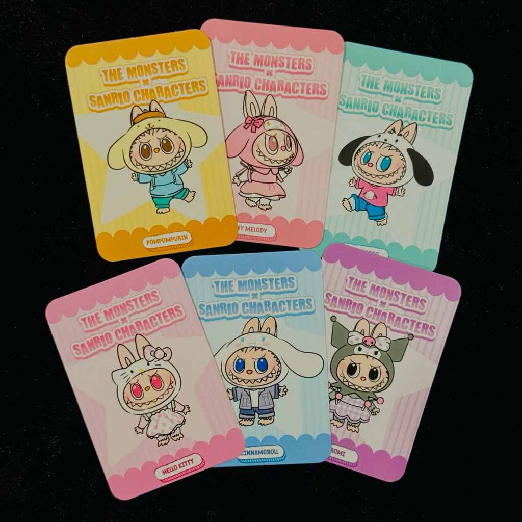 🛵พร้อมส่งด่วนจากไทย Labubu x Sanrio พวงกุญแจ เช็คการ์ด