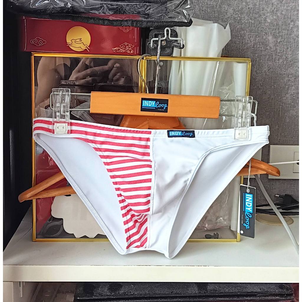 Indy Loop Underwear กางเกงชั้นใน ผ้าSpandex แบบบิกินี ทูโทน ระบายอากาศได้ดี  แฟชั่นสําหรับผู้ชาย เน้นความเซ็กซี่