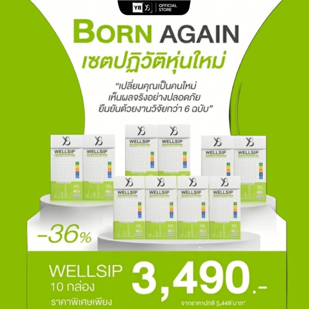 Y8 WELLSIP "Born Again" เซตปฏิวัติหุ่นใหม่ (10 กล่อง)