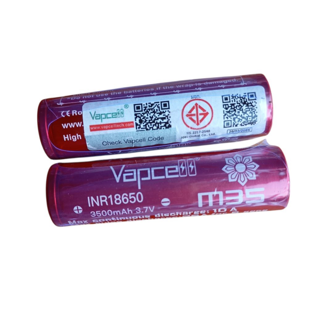 แบต18650 Vapcell M35 3500mAh จ่ายกระแสต่อเนื่อง10A