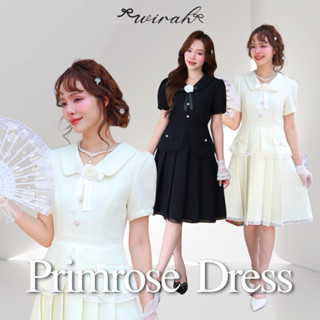 DW61R3 Primrose Dress ชุดเดรสสั้นสีดำ ผ้าทวิสปกบัวแหลม พร้อม…